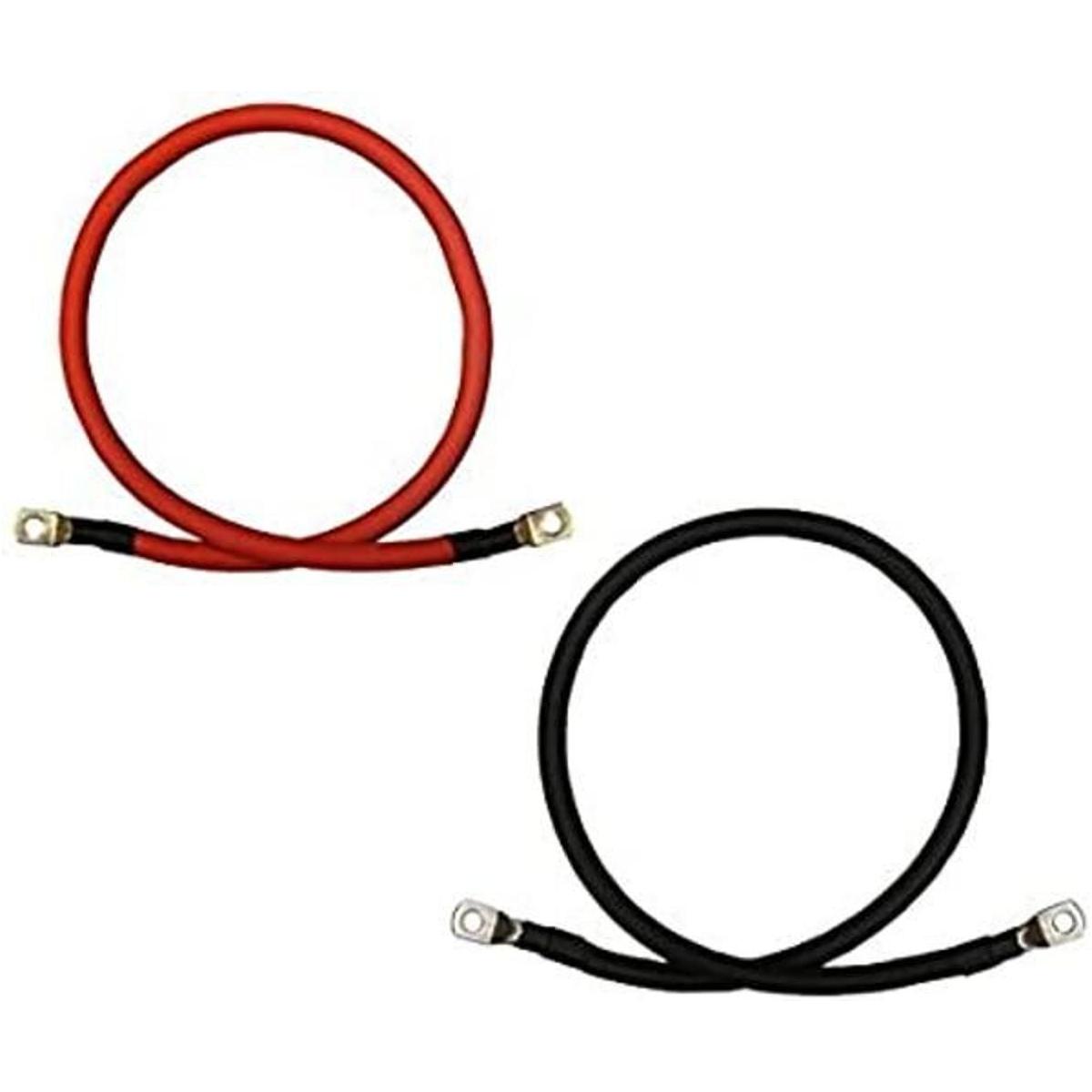 WindyNation 2 AWG Cables de calibre rojo negro de puro