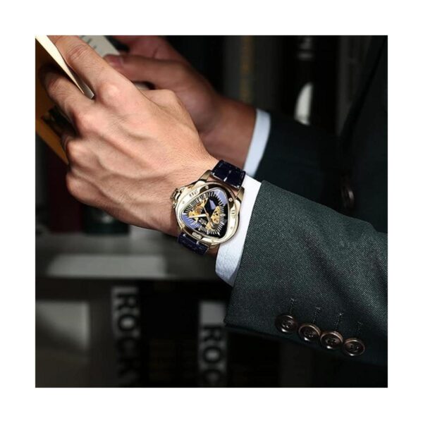 Winner Fashion Reloj de pulsera mecánico triángulo de_4