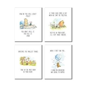Winnie the Pooh impresiones de arte Conjunto de cuatro_1