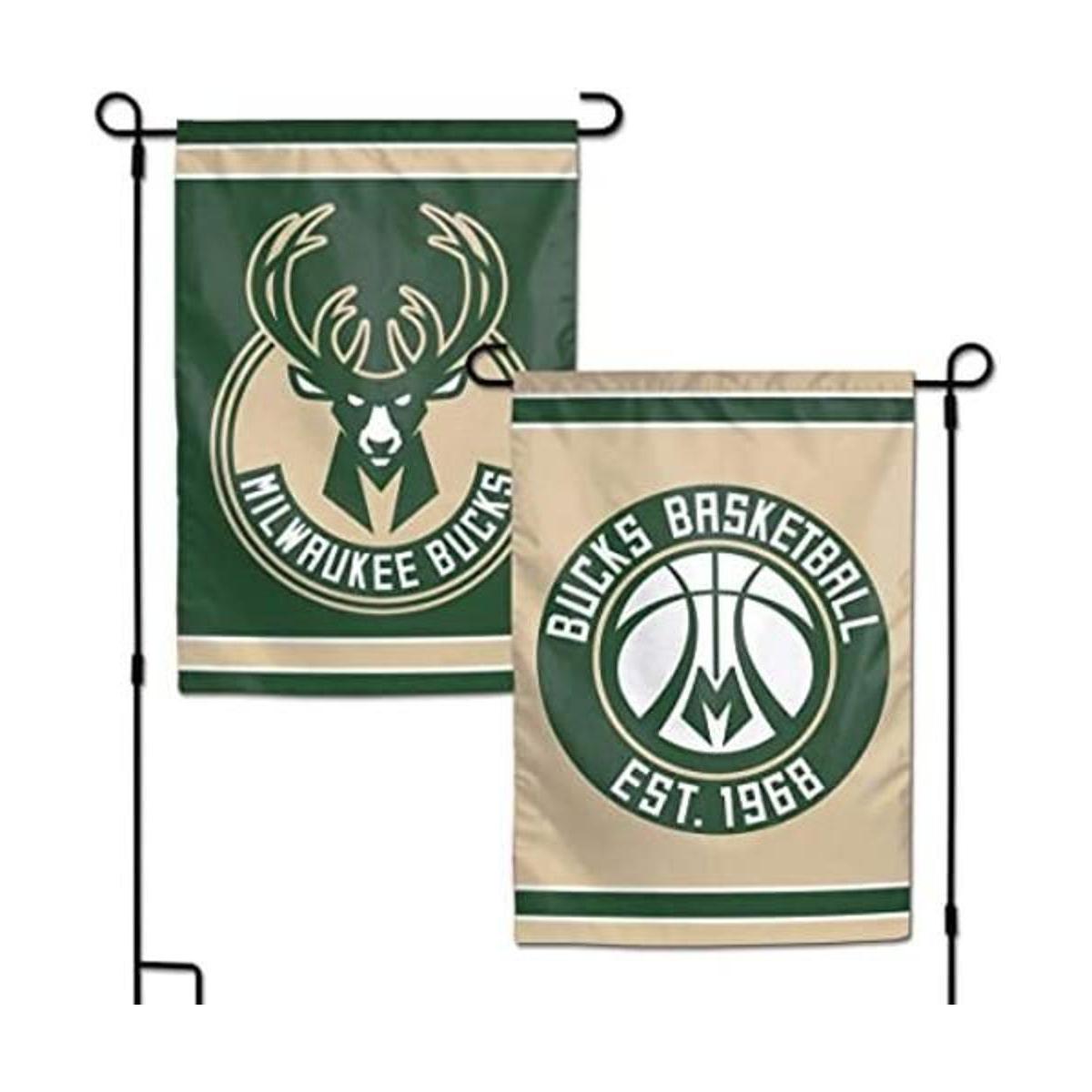 WinCraft Milwaukee Bucks Bandera 12 x 18 estilo jardín 2