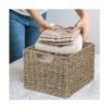 Wicker Storage Basket Woven Storage Basket with Labels_4