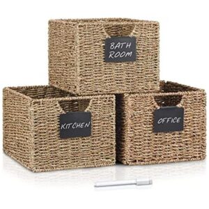 Wicker Storage Basket Woven Storage Basket with Labels_1