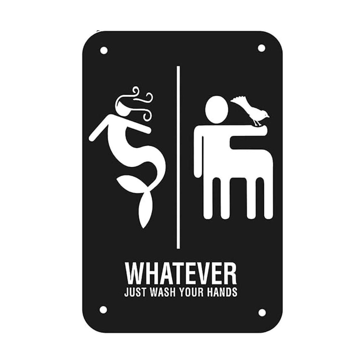 Whatever Just Wash Your Hands signo vintage sirena inodoro