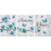 Welmeco 3 piezas de flores de magnolia azul turquesa_1