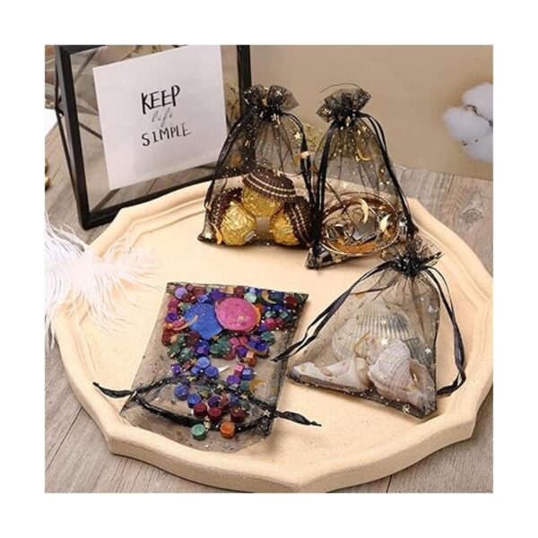 WenTao 100 bolsas de organza transparente con estrella