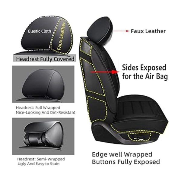 West Leathers Fundas de asiento de automóvil de cuero_3