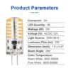 Welitesim 6 bombillas LED de base bipin de 3 W CADC12 V