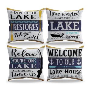 Welcome to Our Lake House Relax Youre On Lake Time Juego_1