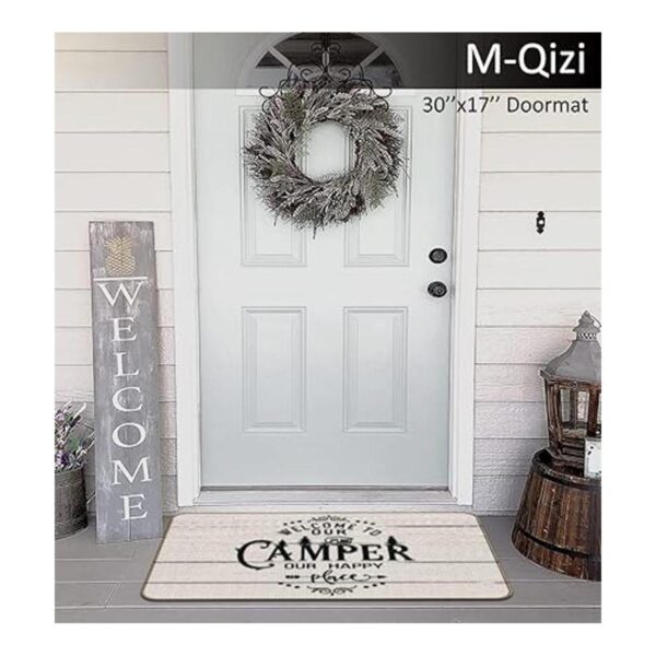 Welcome to Our Camper Our Happy Place Decor Felpudo de 17
