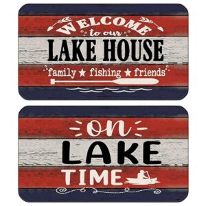 Welcome to The Lake Family Fishing Friends Juego de 2_1