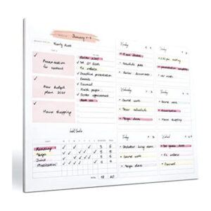 Weekly Planner Pad Tear Off 52 Undated Weekly Sheets_1