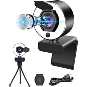 Webcam con Ring Light Streaming 1080P HD Webcam Webcam_1
