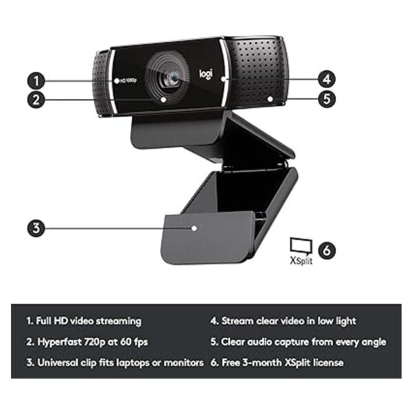 Webcam profesional Logitech HD C920 1080p para_2