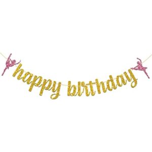WeBenison Letrero de ballet con texto en inglés Happy