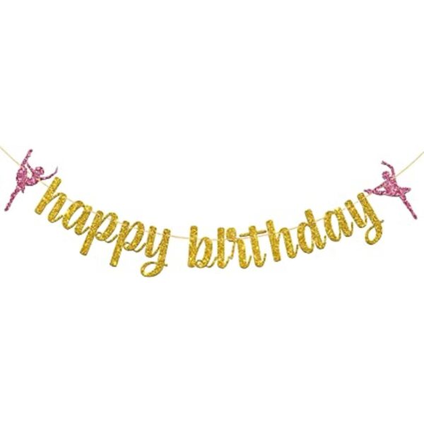 WeBenison Letrero de ballet con texto en inglés Happy