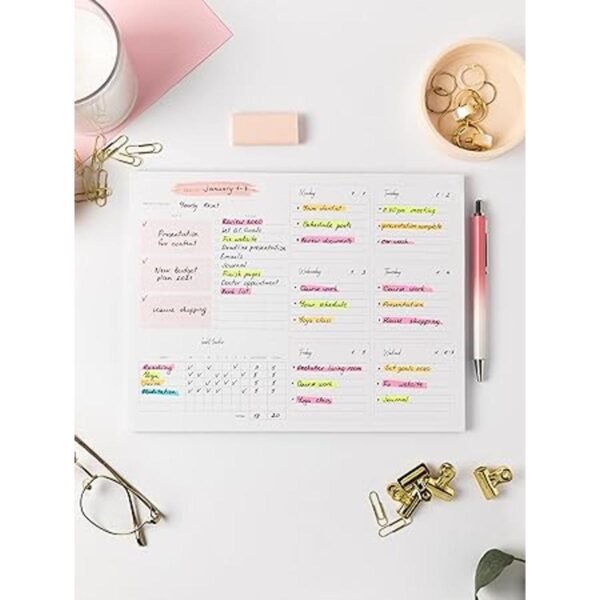 Weekly Planner Pad Tear Off 52 Undated Weekly Sheets_2