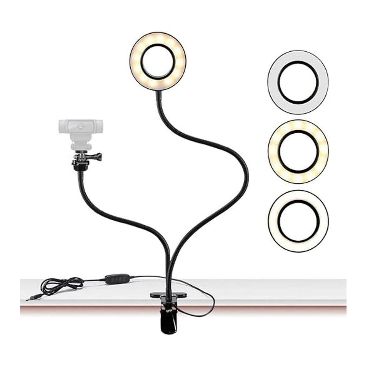 Webcam Soporte de luz para transmisión en vivo luz de