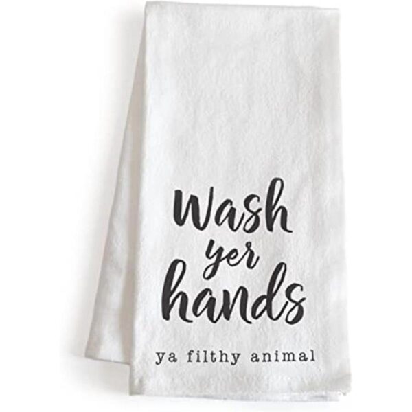 Wash Your Hands Ya Toalla de mano de animales sucios de_1