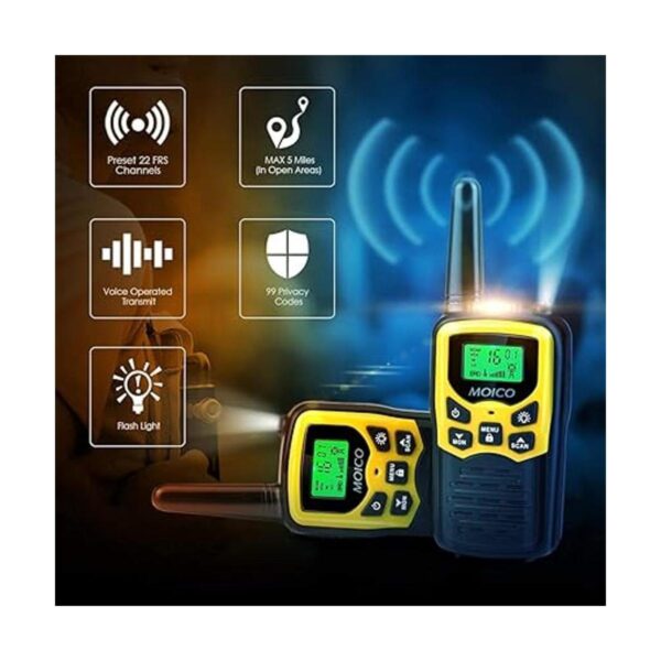 Walkie Talkies con 22 canales FRS walkie talkies MOICO_2