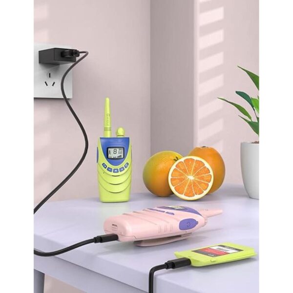 Walkie talkies recargables para niños 22 canales de largo_2