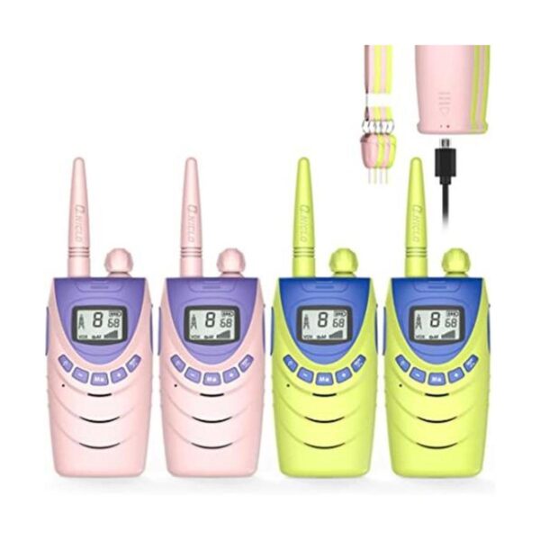 Walkie talkies recargables para niños 22 canales de largo_1