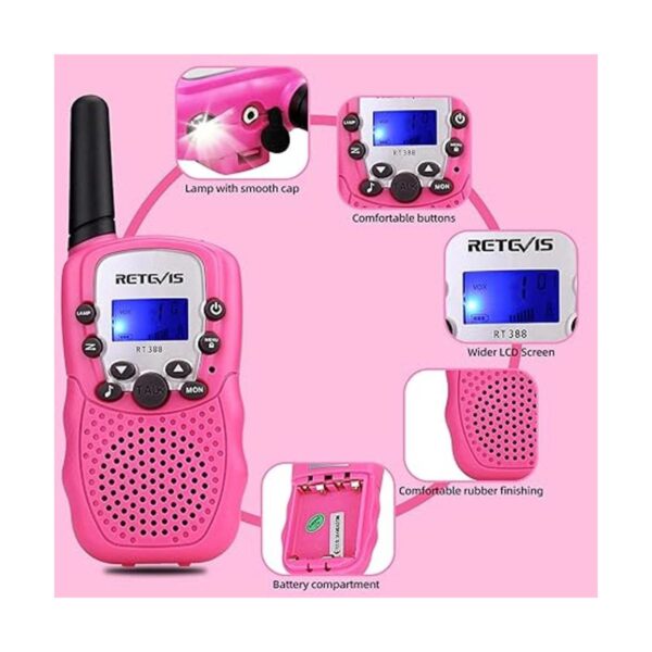 Walkietalkie de Retevis RT388 para niños 22 canales_3