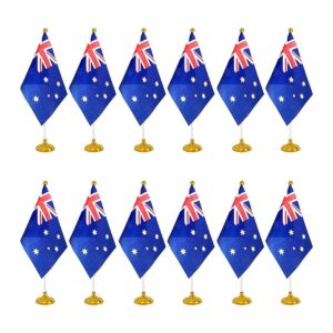 WXTWK Paquete de 12 banderas de escritorio australianas_1