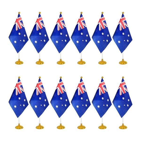 WXTWK Paquete de 12 banderas de escritorio australianas_1