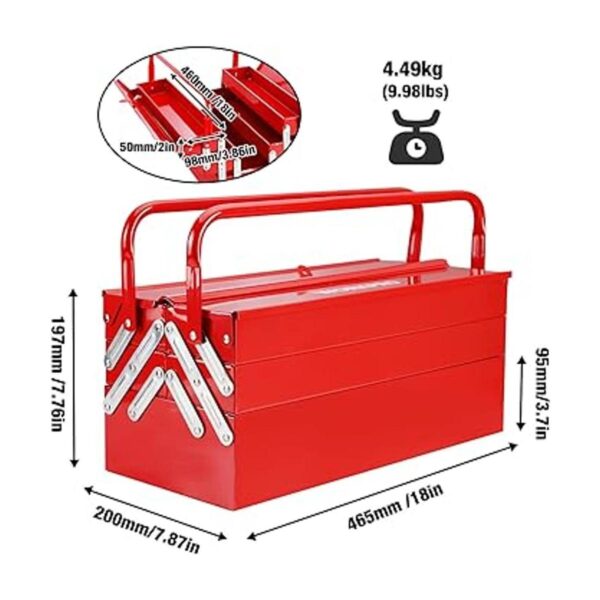 WORKPRO Caja de herramientas de metal caja de