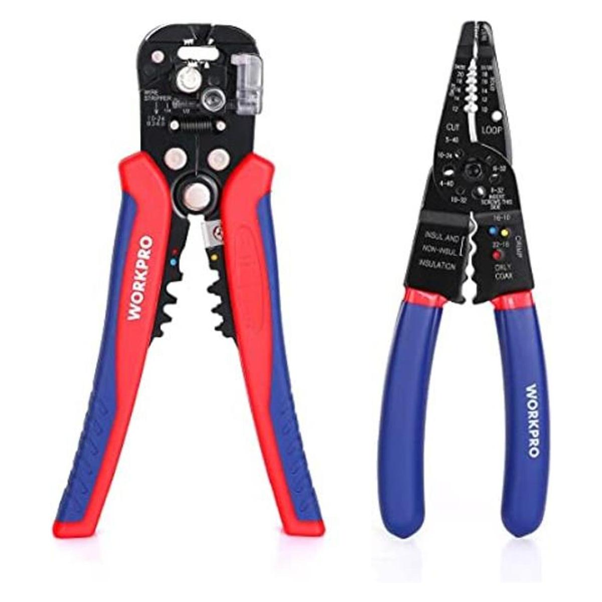 WORKPRO Juego de pelacables pelacables multiherramientas