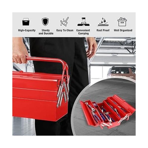 WORKPRO Caja de herramientas de metal caja de