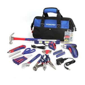 WORKPRO Kit de herramientas para el hogar de 125 piezas
