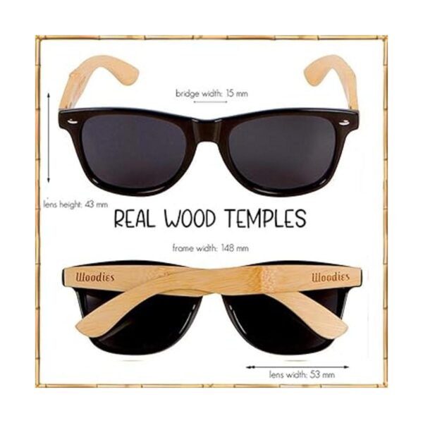 WOODIES Tres lentes de sol polarizados a granel Gafas de_4
