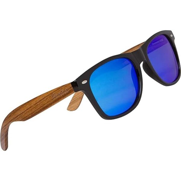 WOODIES Lentes de sol polarizados de madera de cebra para_1