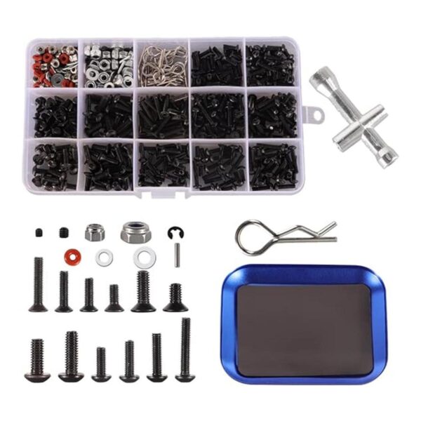 WEISHUJI Juego universal de tornillos RC de 500 piezas