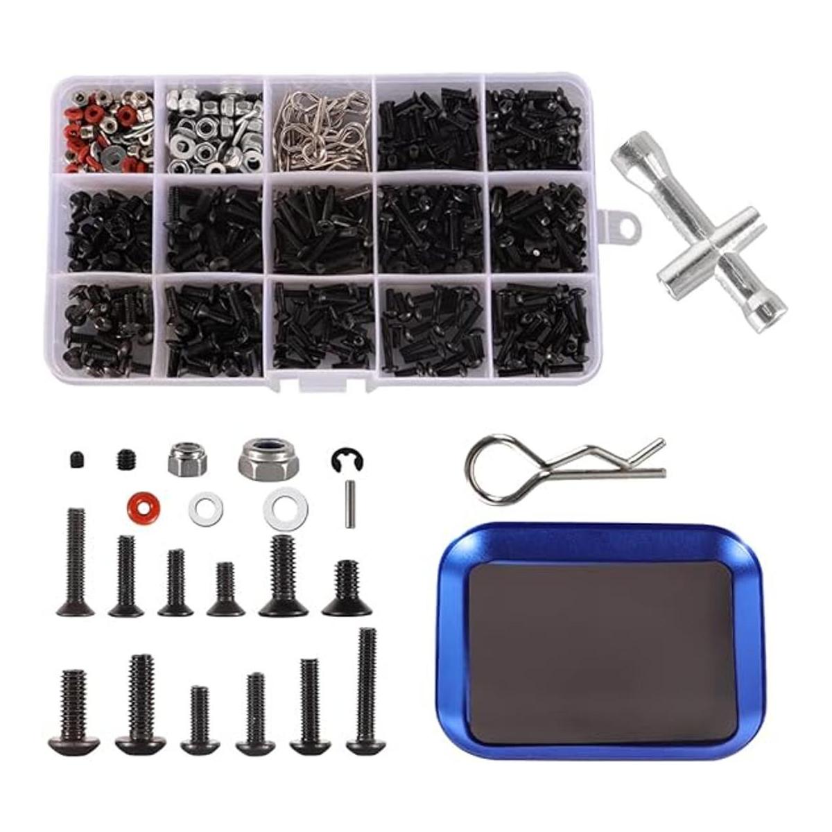 WEISHUJI Juego universal de tornillos RC de 500 piezas