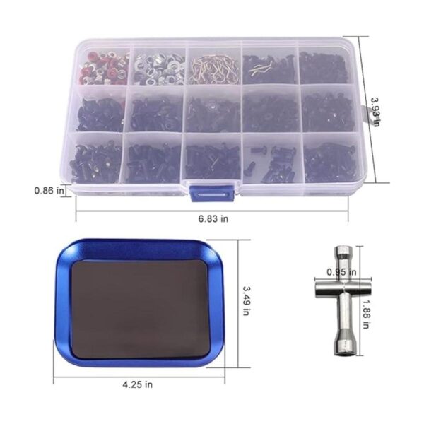WEISHUJI Juego universal de tornillos RC de 500 piezas