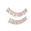 WAWOO Banner de bienvenida para bebé de arpillera