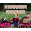WAWOO Banner de bienvenida para bebé de arpillera