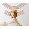 WAWOO Banner de bienvenida para bebé de arpillera