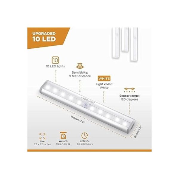 VyanLight Luces LED con sensor de movimiento 10 luces LED_2