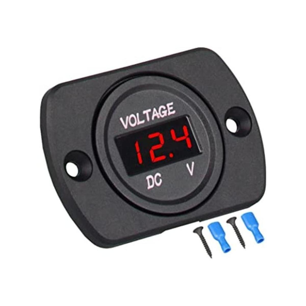 Voltímetro de coche DC de 12 V 24 V con pantalla digital