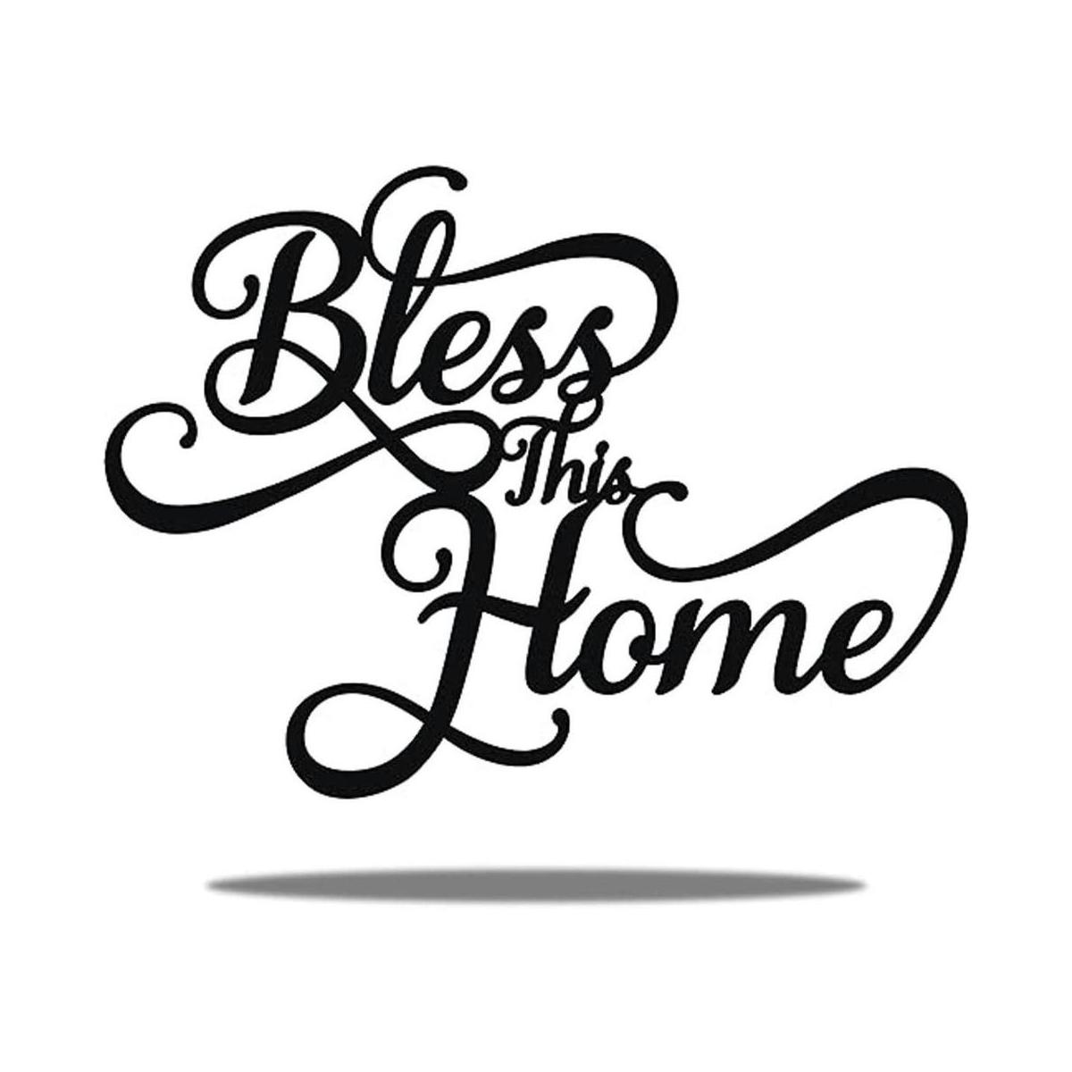 Vivegate Bless This Home Decoración de pared de metal