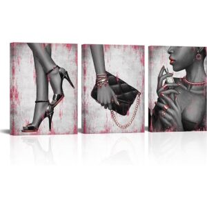 Visual Art Decor Moda elegante afroamericana negra lienzo_1