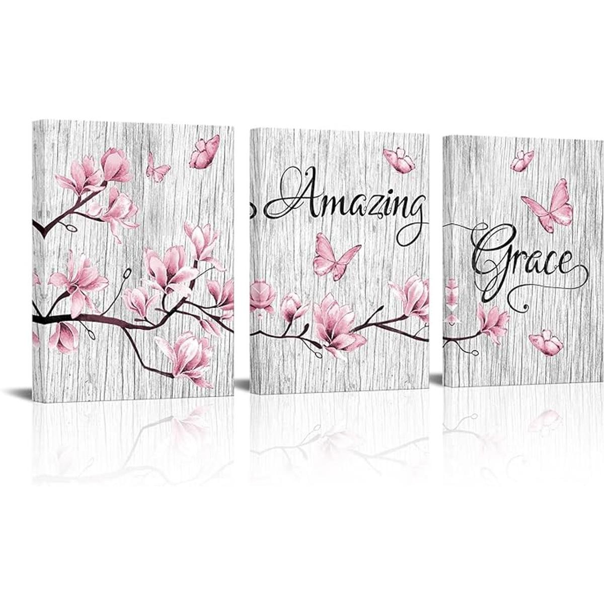 Visual Art Decor Amazing Grace Quote Lienzo decorativo