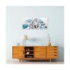 Visual Art Decor Glam Cuadro de moda turquesa azul y