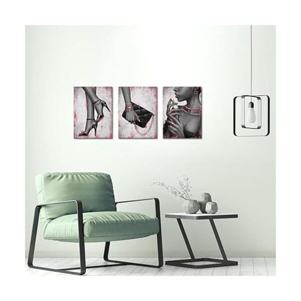 Visual Art Decor Moda elegante afroamericana negra lienzo_2