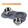 Vivaglory Cuencos de acero inoxidable para perros con_4
