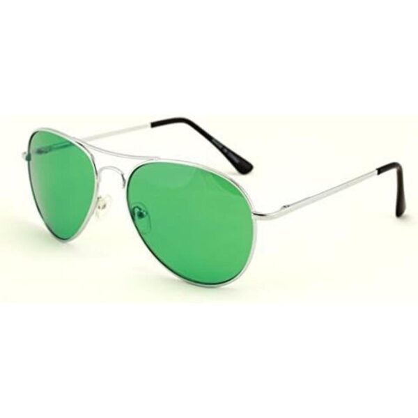 Vision World Eyewear Aviador de metal plateado colorido_2