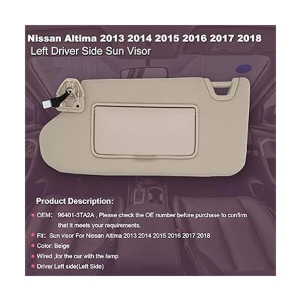 Visera solar izquierda del lado del conductor compatible_2